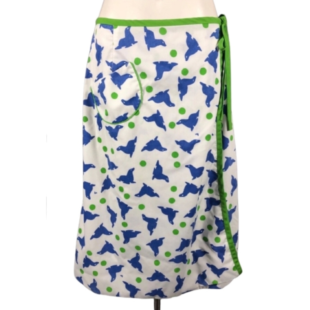 Vintage 1970s The Vested Gentress Seal Print Skirt